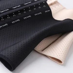 Breathable 9-bone latex waist trainer belt for postpartum tummy control and fitness