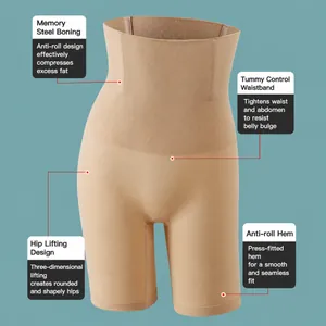 Women High Waist Tummy Control Shapewear Panties Seamless Butt Lift Body Shaper Boyshorts Postpartum Slimming Underwear Bottom