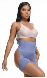 Professional high-waist tummy control shaping shorts with side cut-out for butt lifting