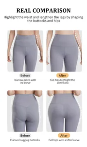 Detailed before and after visual comparison of high-waist butt lifting shapewear effectiveness