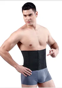Ademende mesh waist trainer voor heren met hoge compressie voor fitness en buikcontrole