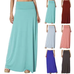Versatile high waist bodycon maxi skirts available in six vibrant colors for casual daily wear
