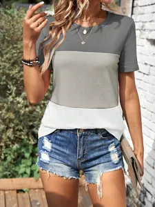 Modieus dames T-shirt met kleurblokken en een losse pasvorm voor dagelijks gebruik