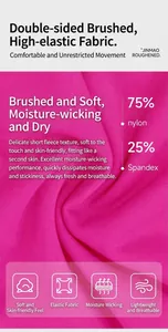 Close-up macro view of double-brushed high-elastic pink fabric for sports bras