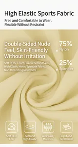 Macro view of high-stretch yellow performance fabric for women's yoga shorts and fitness wear