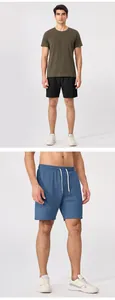 Vista detallada de los pantalones cortos deportivos de hombre con cintura de cordón