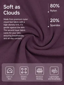 Macro view showing the breathable texture of this purple nylon and spandex yoga sportswear set
