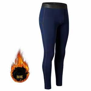 Professional women's thermal fleece-lined yoga leggings for winter running and fitness