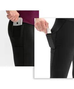 Detail der Herren Schnelltrocknende Fitness-Leggings mit Seitentaschen