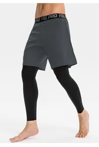 Detailansicht der gefälschten zweiteiligen Sporthose für Herren für Fitness