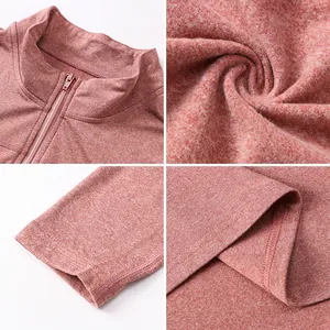 Detailed macro views of fleece lining texture and stitching on women's athletic sweatshirt