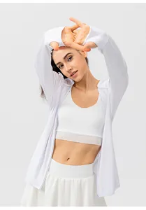 Veste de protection UV blanche pour femme, légère et respirante, idéale pour l'été