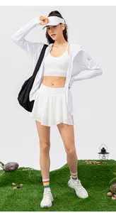 Veste de protection solaire UV blanche légère et respirante pour femmes avec UPF 50+