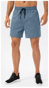 Men's quick-dry sports shorts with elastic drawstring waist in blue