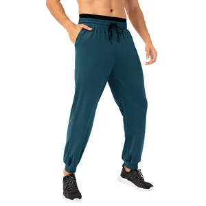 Ruime, sneldrogende joggingbroek voor heren met hoge taille en trekkoord voor hardlopen