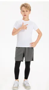 Atmungsaktive Fake-Two-Piece-Sporthose für Jungen zum Laufen und Basketballspielen