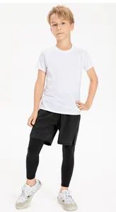 Atmungsaktive schnelltrocknende 2-in-1 Sporthose für Jungen zum Laufen und Fitness
