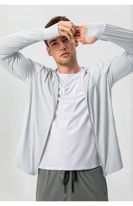 Men's ice silk sun protection jacket for outdoor cycling and hiking sports activities