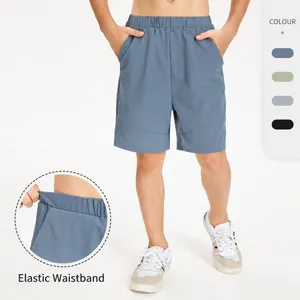 Kids Boys Quick Dry Sports Shorts Nylon Breathable Basketball Running Training Loose Casual Shorts Solid Color Bottoms