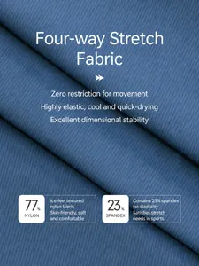 Koelende 4-way stretch stof voor heren sportbroeken, 77% Nylon en 23% Spandex
