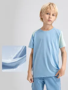 Lightweight breathable boys sports T-shirt for summer running and fitness training