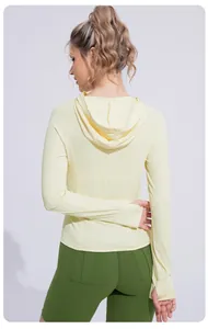 Detailed back view of women's slim fit UV protection cooling long sleeve sun shirt jacket