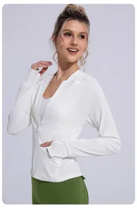 Slim fit white sun-protective jacket with cooling ice silk fabric for outdoor running