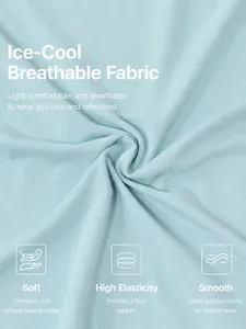 Breathable cool fabric detail for yoga shirt, 85% Nylon 15% Spandex material