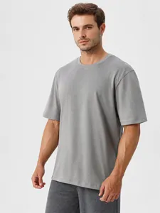 Ανδρικό Αθλητικό T-Shirt Γρήγορου Στεγνώματος Αντιβακτηριδιακό Χαλαρό Αναπνεύσιμο Fitness Top για Τρέξιμο Γυμναστήριο Casual Κοντό Μανίκι Μονόχρωμο