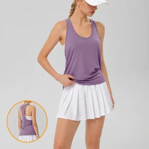Lockeres Racerback-Sport-Tanktop für Damen, schnelltrocknendes, atmungsaktives Yoga-Shirt