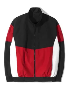 Cortavientos de hombre con diseño color-block, cuello alto y cremallera