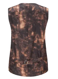 Vista posteriore di un gilet vintage da uomo con cinturino regolabile e marmi