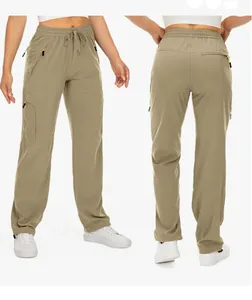 Vorder- und Rückansicht der schnell trocknenden Outdoor-Wanderhose für Damen