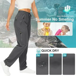Detailansicht atmungsaktiver, schnelltrocknender Wanderhose mit praktischen Taschen