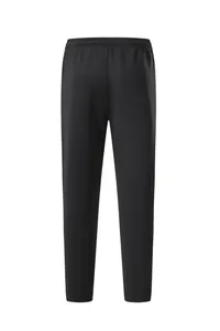 Rear view of minimalist black athletic sweatpants for outdoor training and running