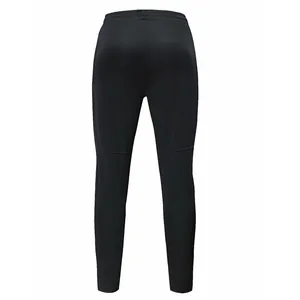 Vue arrière détaillée du pantalon long de gardien de but de football noir pour adultes