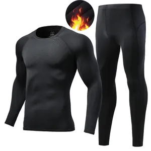 Detail showing thermal fleece-lined compression sportswear set for athletic training