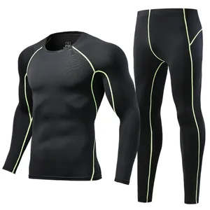 Close-up detail of black compression suit with neon green stitching for sports