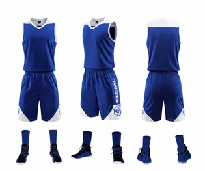 Multi-Angle-Ansicht von königsblauem, schnell trocknendem Basketball-Trikot-Set