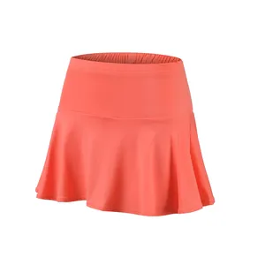 Quick-dry coral pink athletic tennis skort for women running