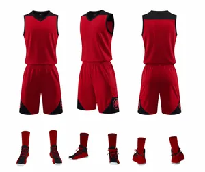 Detailansicht des roten Basketballtrikot-Sets mit 'ORIGINAL'-Druck und Akzenten