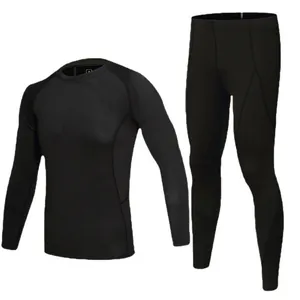 Professional Quick Dry Compression Sports Top And Bottom For Kids Adults Breathable Polyester Thermal Fleece Lined Training Suit For Basketball Football Gym