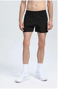 Professional unisex black quick-dry athletic shorts for running and fitness training