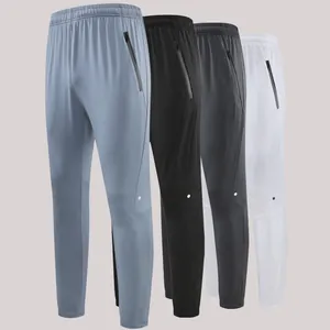 Pantaloni Sportivi Casual Ampi da Uomo Traspiranti in Poliestere e Spandex Jogger con Tasche con Cerniera per Corsa Fitness Tennis