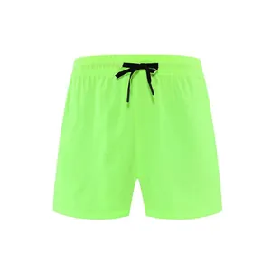 Unisex neon green quick-dry sports shorts for running and fitness training sessions