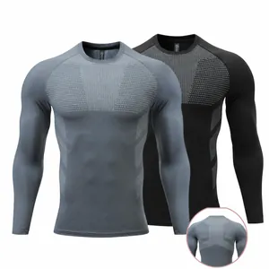 Men's Kids' Long Sleeve Compression Shirt Quick Dry Sports Gym Fitness Muscle Tight T-Shirt Geometric Printed Workout Top