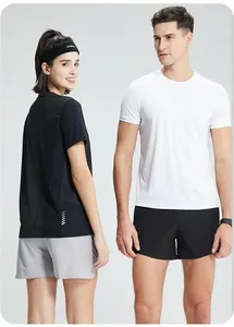 T-shirts de sport respirants à séchage rapide pour hommes et femmes, idéaux pour le fitness
