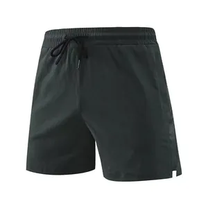 Men's quick-dry athletic running shorts with drawstring waist in charcoal grey