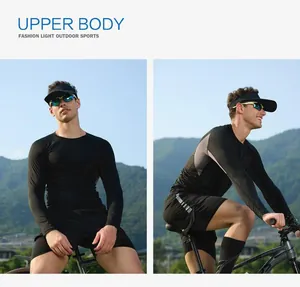 Long-sleeved men's quick-dry compression shirt for professional outdoor cycling