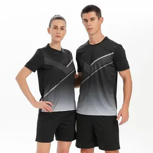 Schnelltrocknendes atmungsaktives Fußball-Trainingsset mit Farbverlauf-T-Shirt